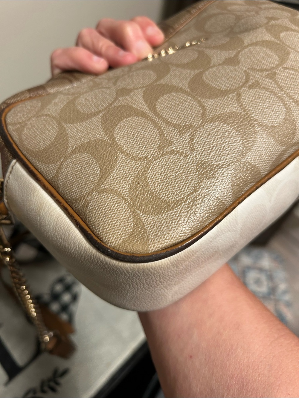Coach Jamie Multi Signature Camera Crossbody with Tan Leather Trim CA172 - Picture 16 of 16